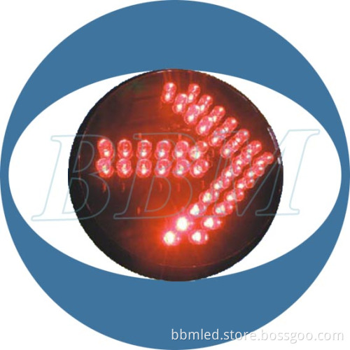 200mm Red Arrow LED Traffic Signal Head with Small Lens